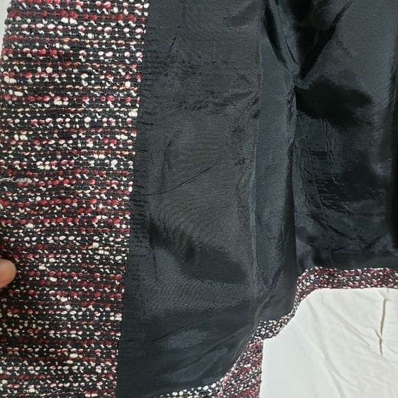 LOUBEN Boucle Tweed Wool Blend Cropped Blazer w Zippers SZ 12 - Picture 6 of 11